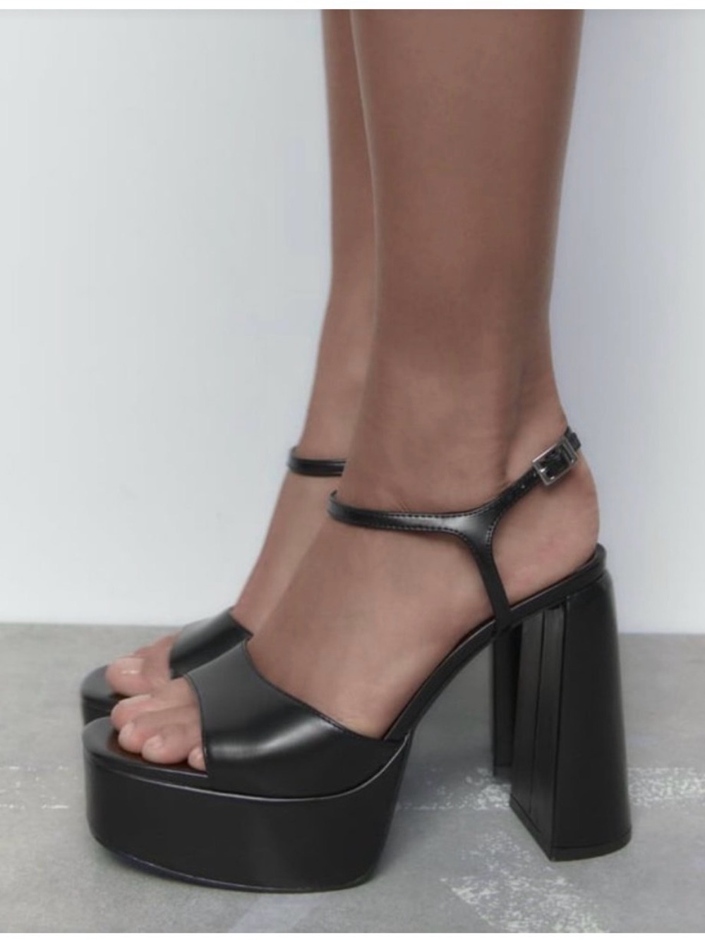 Zara Platform Ankle Strap Heels - Size 39, 5inch heels